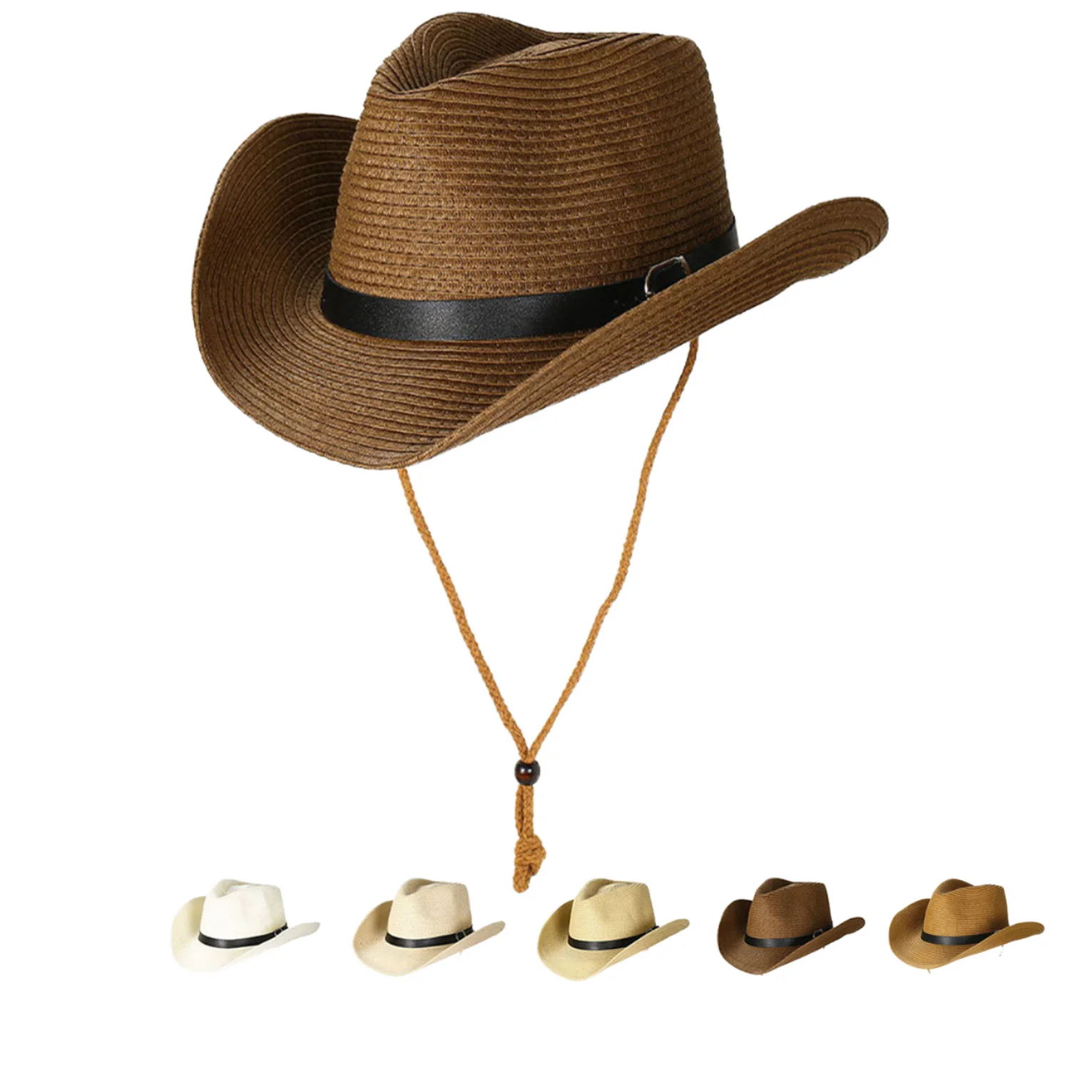 Летняя ковбойская шляпа с широкими полями