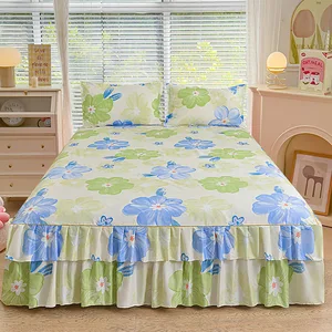 3-Piece Sheet Set: Breathable Cotton Blend, Eco-Printed, with Pillowcases