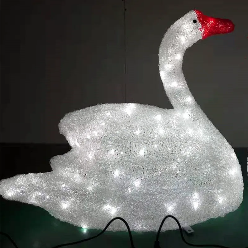 3D Led Swan Light Custom Design Wedding Decorator Species of Swan