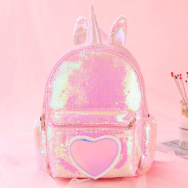 Fashion Kids Unicorn Sequin Backpack Bag Custom Dream Pink Rainbow Color  Glitter Paillette Children School Bag - China Backpack Bag and Ladies  Backpacks price