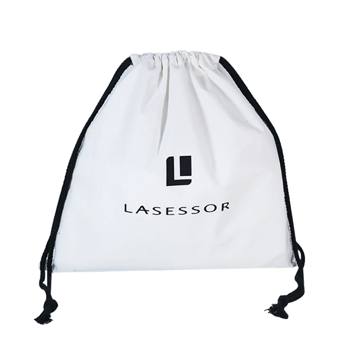 Pull Bag Black White Cotton Drawstring Bag Resurable Pull String Bag With ...
