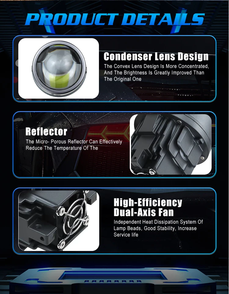 Xenplus Super Bright Lens - 35000lm Bi Led Projector