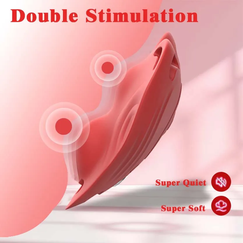 Vibrateur Invisible Portable pour Culotte, Contrôlé par Application, avec 10 Fréquences, Stimulation Double Point G, Jouets Vibrants
