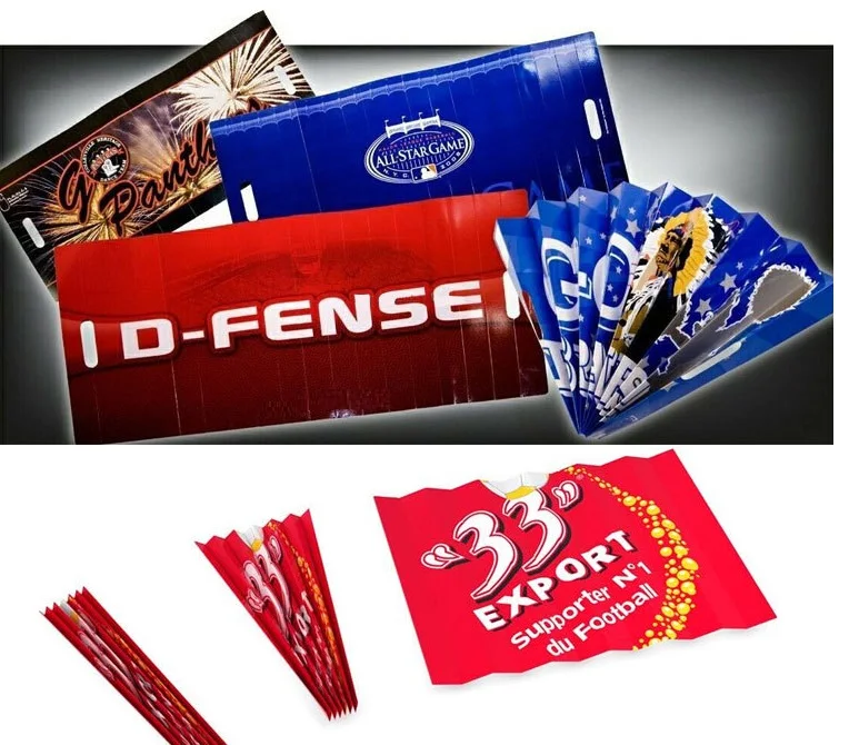 Hot Sale Football Fans Paper Hand Clapper Promotion Paper Banner Hand