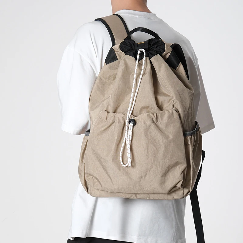 2025 New Korean Version of Drawstring Backpack Cycling Backpack Sports Travel Badminton Men'S and Women'S Tennis Bag
