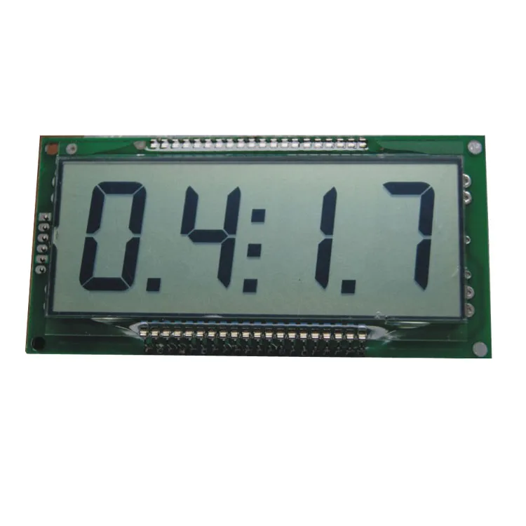 
Изготовленный на заказ в большой сегмент ЖК-модуль 4-значный 7-сегментный ЖК-дисплей для часов и метр 
