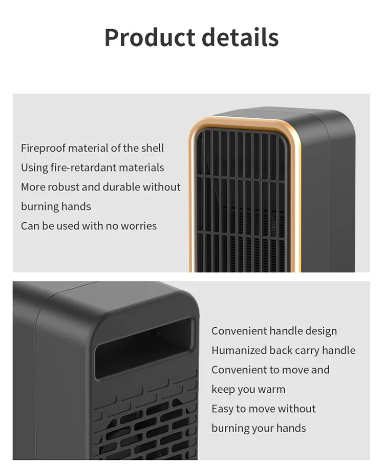 新登場 軽量 ポータブルヒーター 縦型 家庭用 電気ヒーター 電気ヒーター ワンキーで暖かさ 3秒で加熱 6
