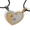 Golden and white heart cat pair-black line