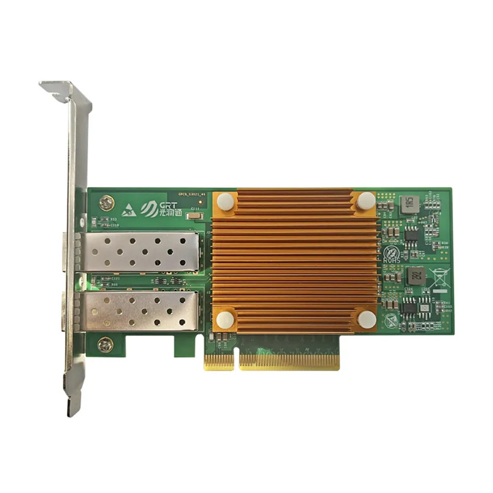 10G Intel 82599ES 2 Port Fiber Optic NIC Server Adapter Card with 10g 850nm Optical Transceiver