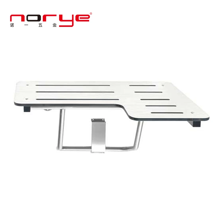 Modern Stainless Steel Shower Seat and Toilet Chair Bathroom Folding Wall-Mounted Contemporary Style Shower Caddy