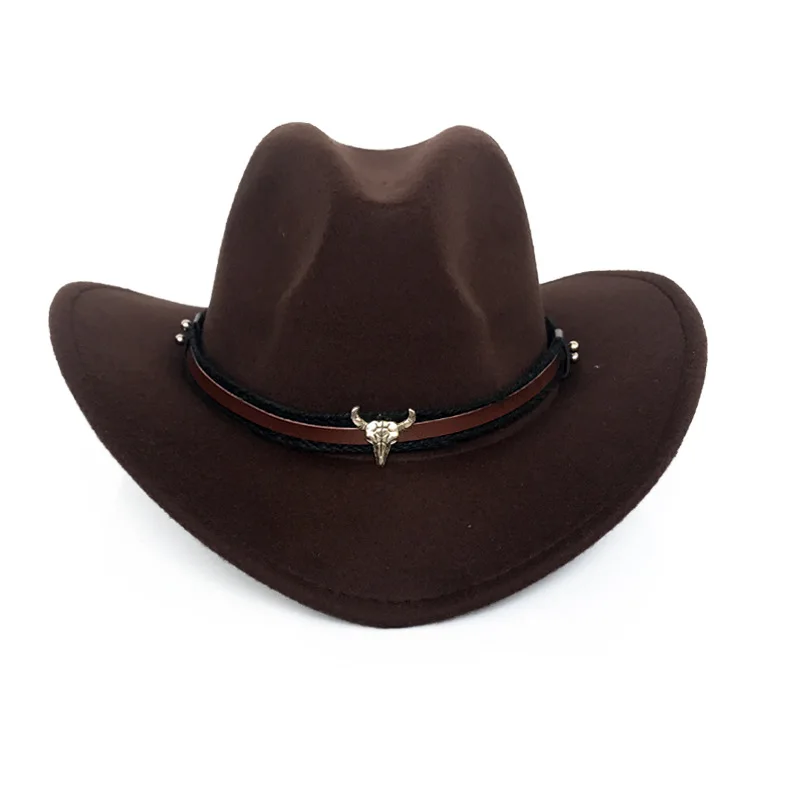 Metal Bullhead Western Cowboy Top Hat Cross-border Hot Autumn And ...