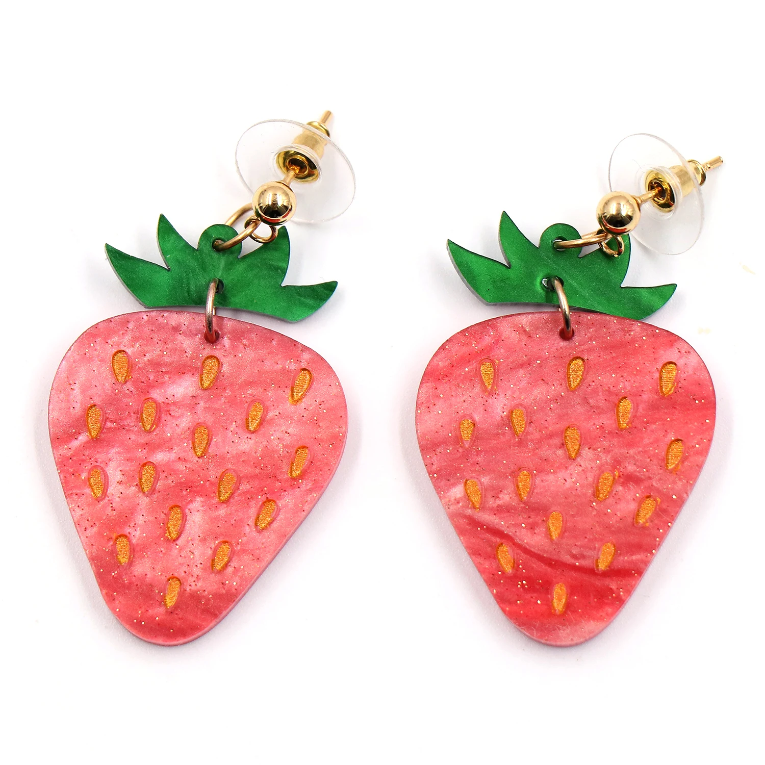 ERS673ER1507 Top fashion CN Drop Strawberry acrylic women's Cute Push-back Summer fashion jewelry earrings