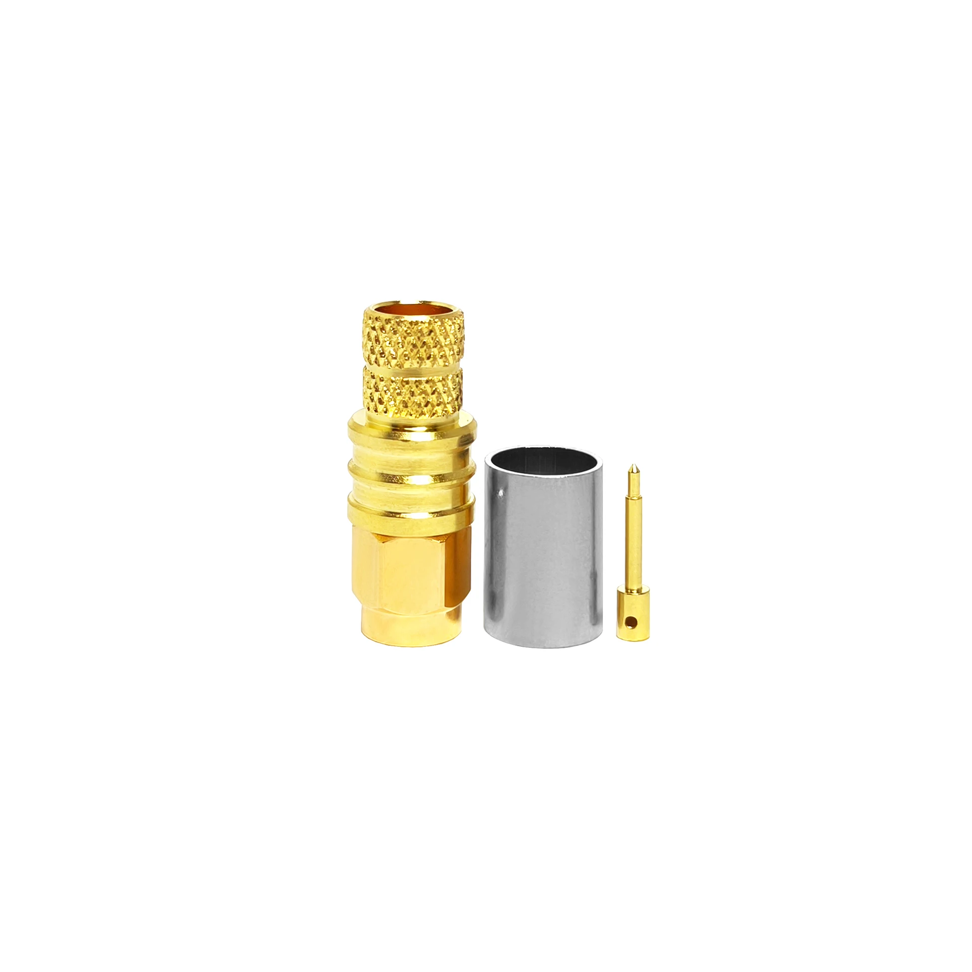 Factory Supply 50 Ohm SMA Male MACHO Plug Crimp for LMR300 5D-FB RG6 LMR-300 5DFB Cable RF Coax Coaxial Connectors in Stock