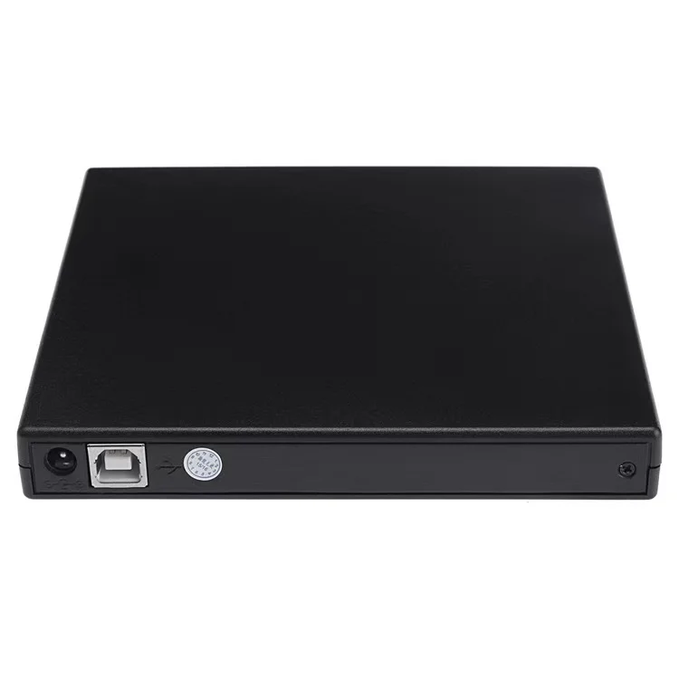 USB External CD-RW Burner DVD/CD Reader Player with Two USB Cables for Windows Mac OS Laptop Computer