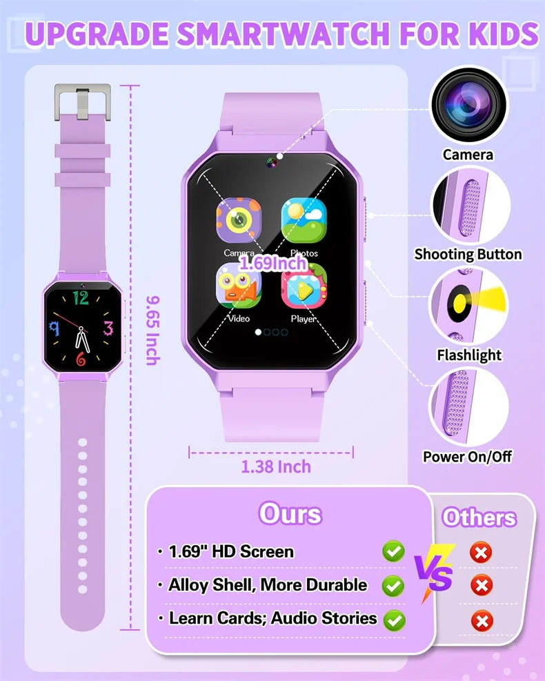 kaacly Sartwatch Babini, Orologio Intelligente per Babini 26 Giochi