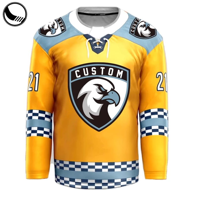 Blank Yellow Hockey Jersey  Hockey jersey, Custom hockey jerseys, Jersey