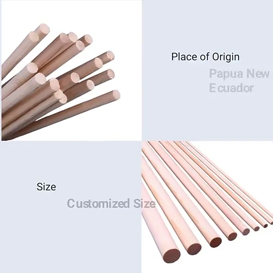 High Quality Natural Wood Color Wooden Dowel Exercise Wooden Beech