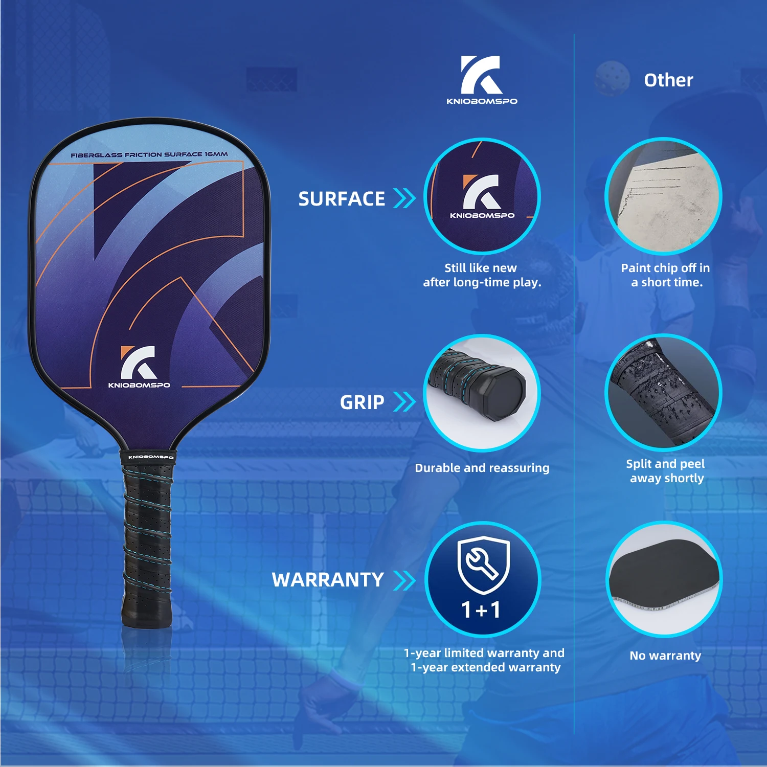 Adults With Frosted Texture Surface Carbon Fiber Usapa Pickleball