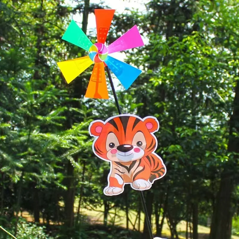 Three-dimensional Cartoon Colourful Dutch Windmill Children's Toys Outdoor Garden Decoration Plastic Windmill