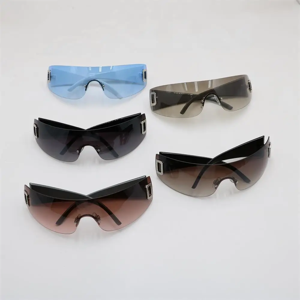2023 Punk One Piece Sunglasses New Y2k Luxury Brand Sun Glasses 2000's