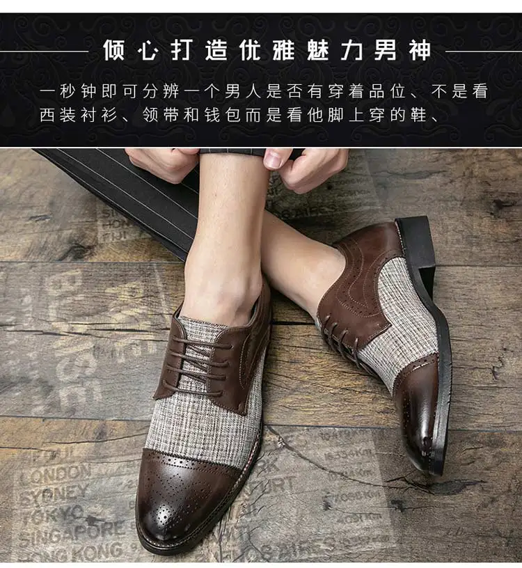 Big Size 38-47 Pointed Toe Casual Lace Up Wedding Footwear Comfortable ...