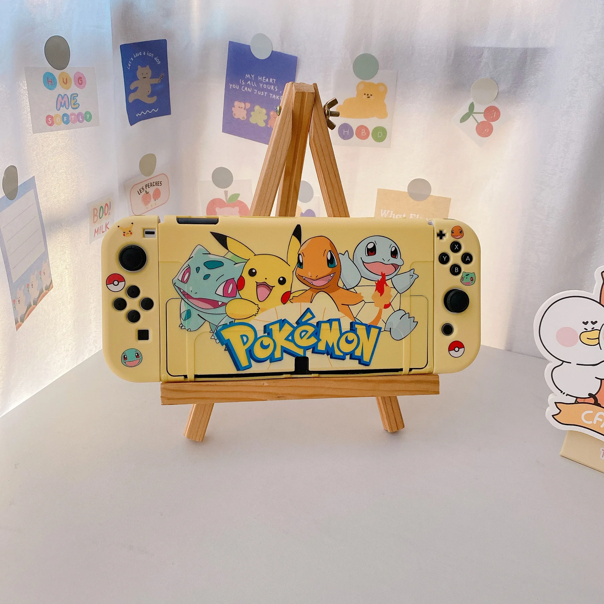 Мягкий чехол из ТПУ с милым мультяшным покемоном для геймпада Nintendo Switch Oled съемный чехол-подставка переключателя
