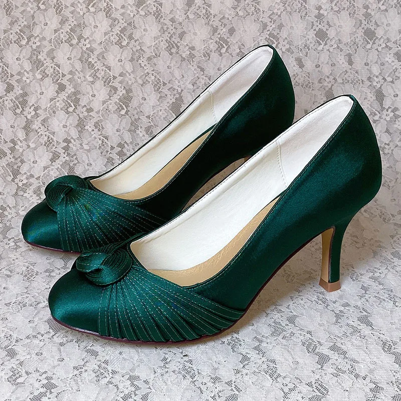 Kliniek Afspraak frequentie Dark Green Heeled Wedding Shoes Round Toe - Buy Pink Court Shoes For  Women,Mother Of The Bride Cream Shoes,Shoes For Wedding Pink Product on  Alibaba.com