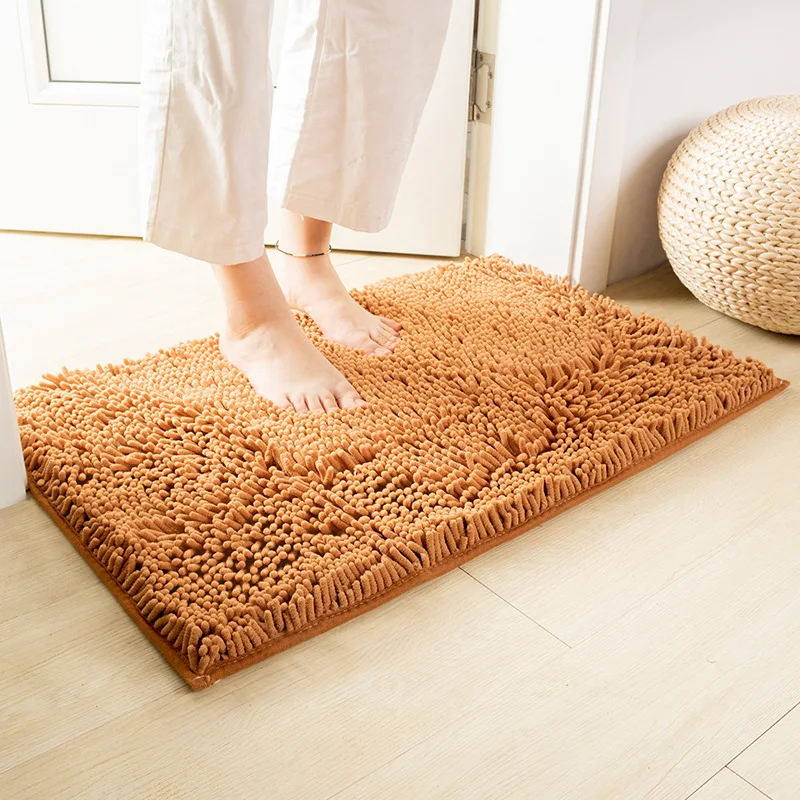 50x80cm Size Long Microfiber Chenille Bathroom Mat Bath Rug Sets