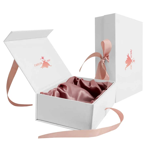 Luxury Custom Logo Wedding Gift Packaging Box Folding Magnet Cardboard Paper Boxes With Ribbon for Bride Bridesmaid