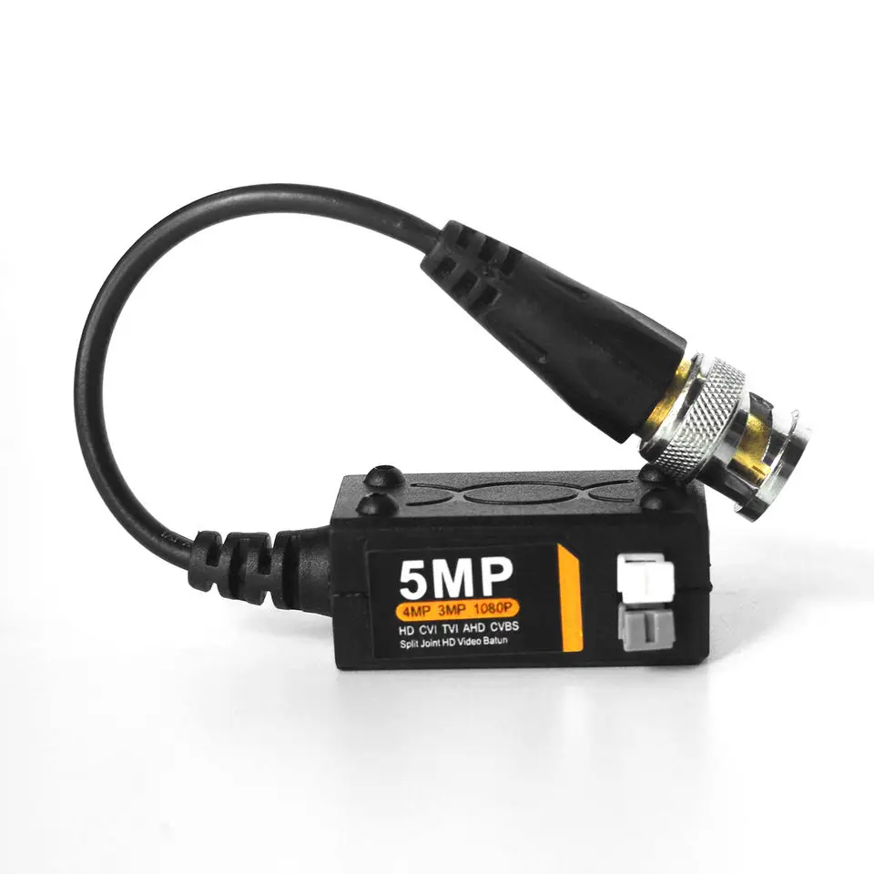 Passive Video Balun BNC Adapter For CCTV Camera Coaxial Cables (Up To 8MP/4K)
