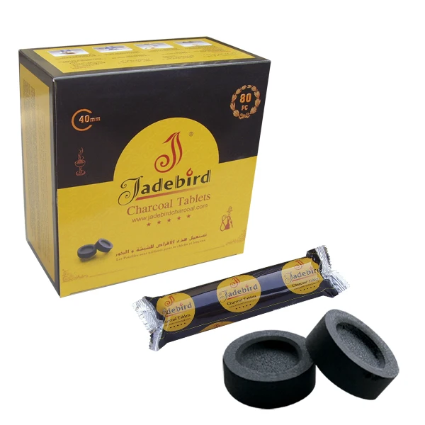 Jb 40mm Shisha Hookah Incense Charcoal Quick Lighting Charcoal Tablets
