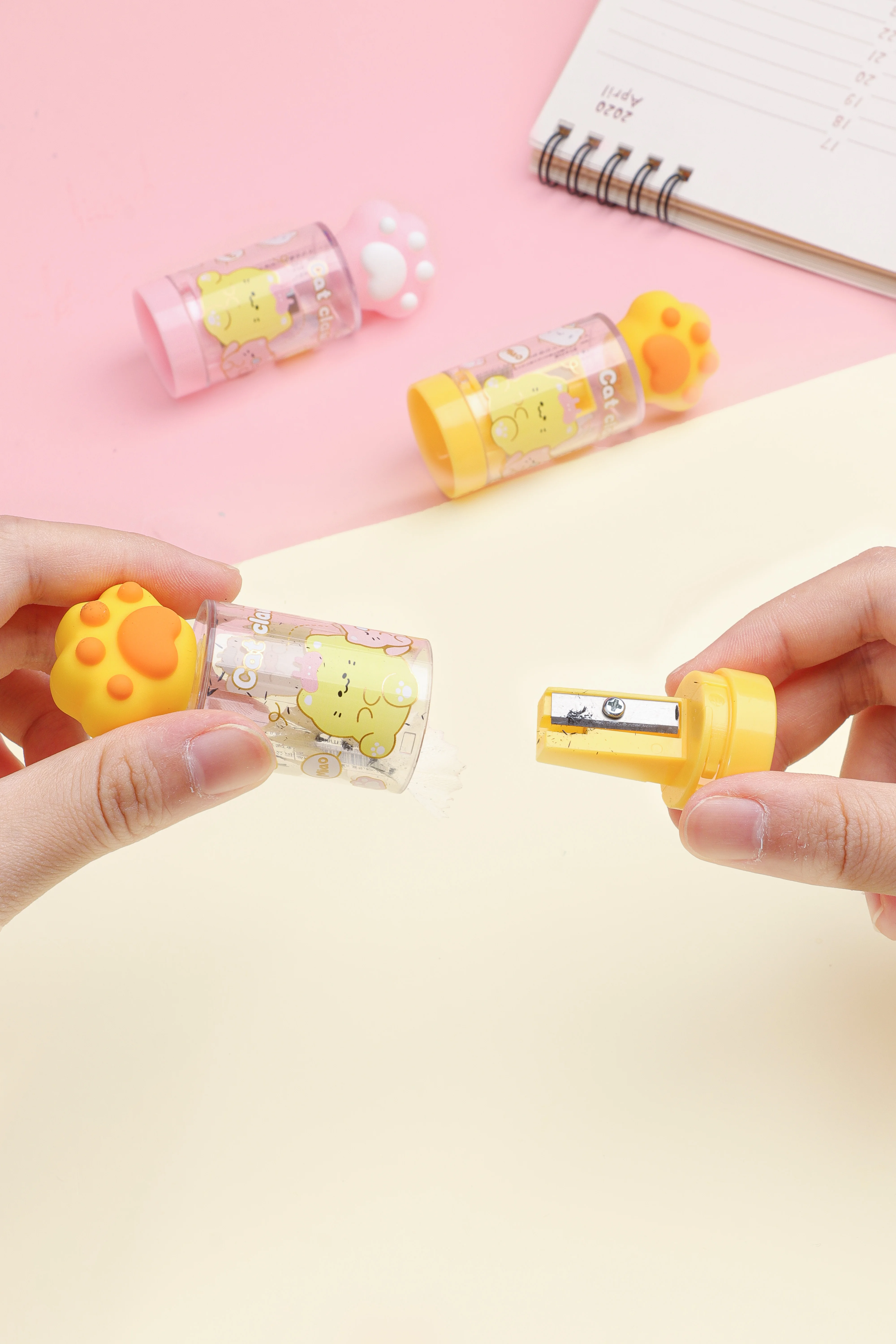 Cute Kawaii Cat Claw Shapsharpeners School Supplies Single Hole Pencil