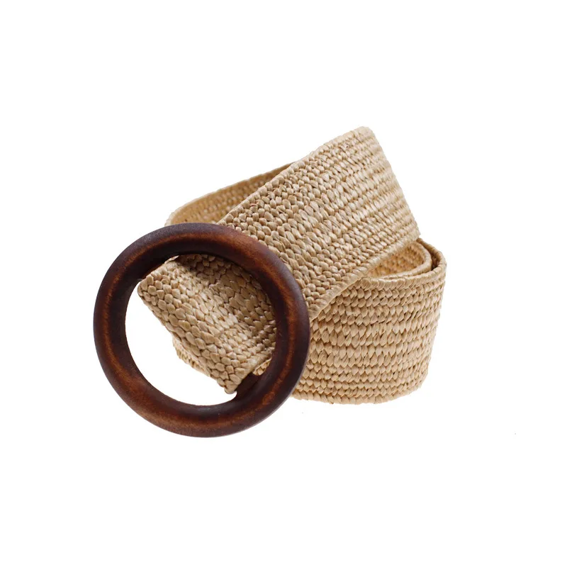 Belts,Raffia Woven Waist Belt 