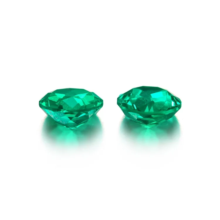 Lab Grown Colombian Emerald Loose Emerald Stone with Inclusion for Ring