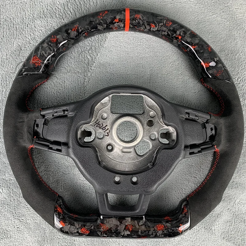 Car Accessories Carbon Fiber Sports Steering Wheel Interior for Volkswagen Golf 7 8 Golf GTI Golf R SCIROCCO JETTA PASSAT Golf 6