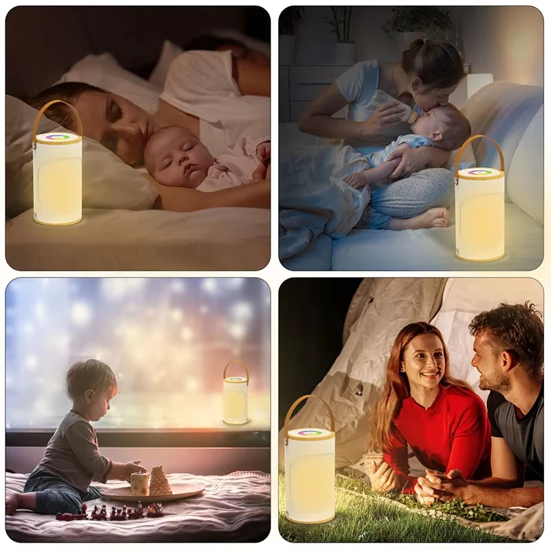 product new product idea 2025 usb charging led night light rgb 360 palette timing settings brightness adjustment decorative table lamp-42