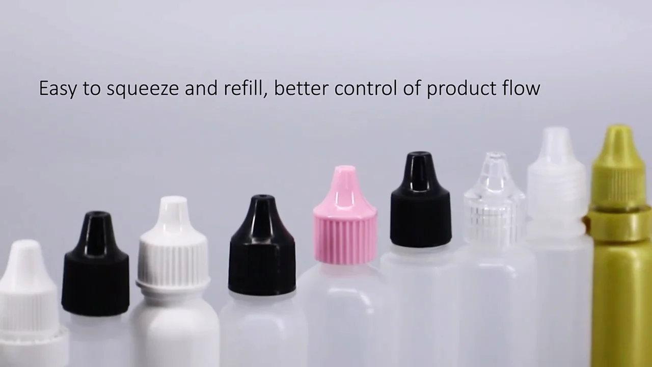 Plastic Squeezable Dropper Bottle Portable Eye Liquid Container 60ml
