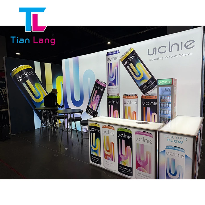 Neues Produkt LED-Leuchtkasten-Tresen für Messestand-Darstellung, MDF-Panel-Ausstellung