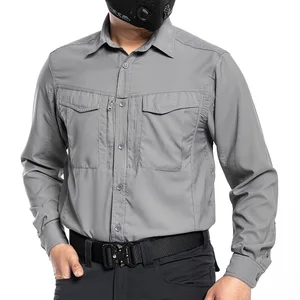 Factory Wholesale New Quick-Drying Tactical Shirts Stand Collar with Single Breasted Closure Summer Style