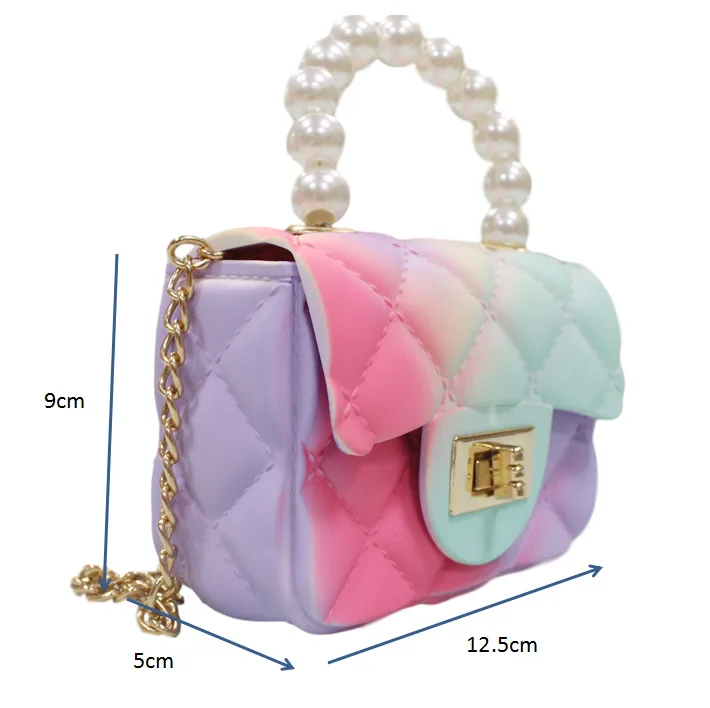 Summer Jelly Bag Fashion waterproof Colorful PVC Mini handbags Kids Wholesale Small Crossbody bag for women girl jelly purses