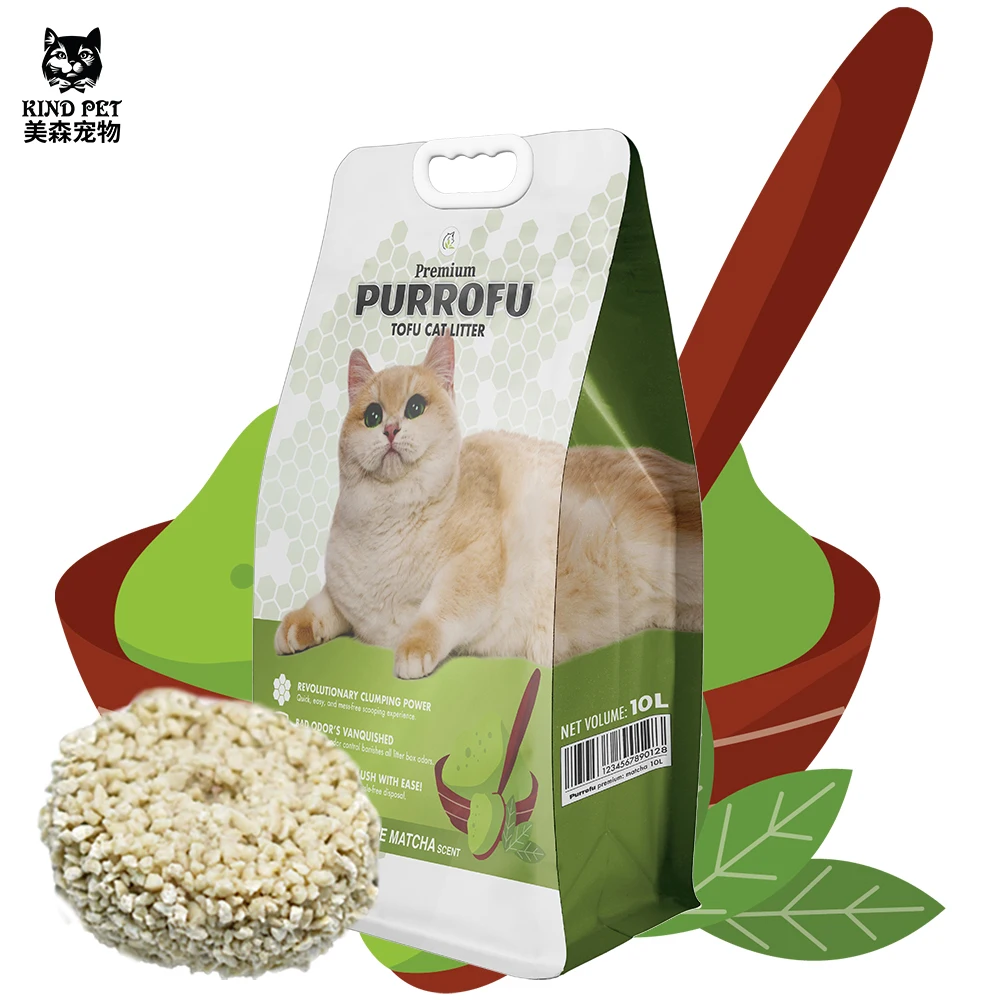 Tofu Cat Litter,Natural Ecofriendly Kitty Litter,Flushable Clumping