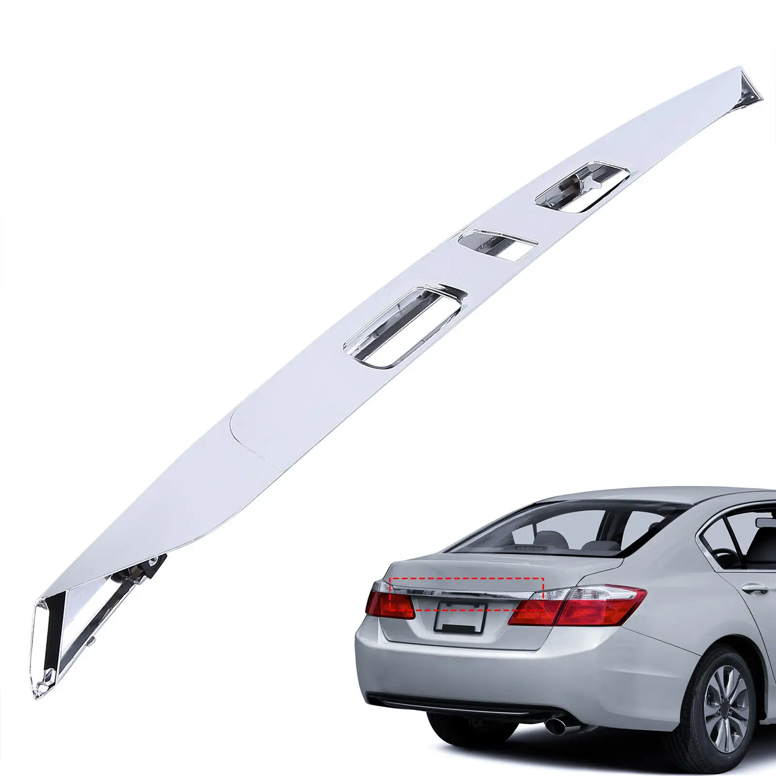 قطع غيار السيارات OEM شريط صب غطاء صندوق السيارة الخلفي الجديد من الكروم لسيارة Honda Accord سيدان 2013 2014 2015