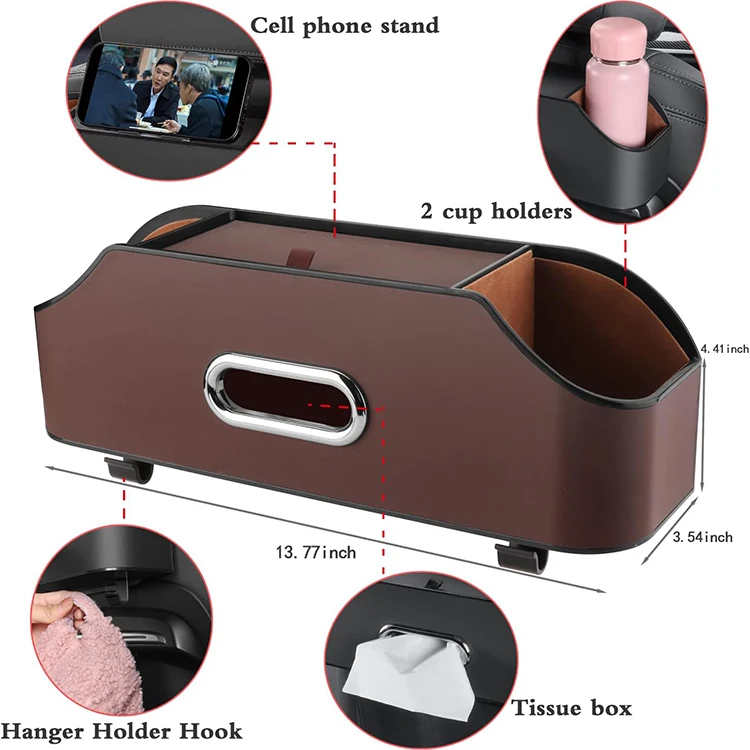 Car Seat Back Storage Box Paper Towel Hanging Bag Multi-functional ...