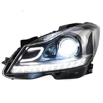 Headlight For Benz C Class W204 2011 2012 2013 2014 LED C180 C200 C260 ALL LED DRL Dynamic Turning Signal Front Lights