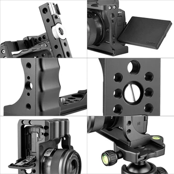 Yelangu Camera Cage Rig for Canon EOS M50 with Top Handle Professional Video Stabilizer Aluminum Alloy Cage for Video Shooting product image