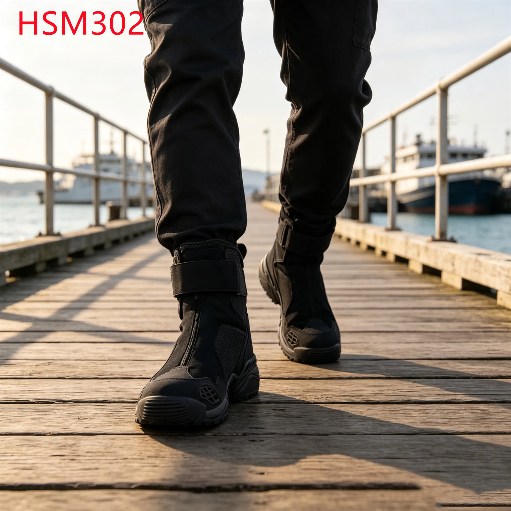 LXG,harsh Condition Center-front Zipper Design Patrol Boots Long March Walking EVA+rubber Sole Combat Boots with Velcro HSM302