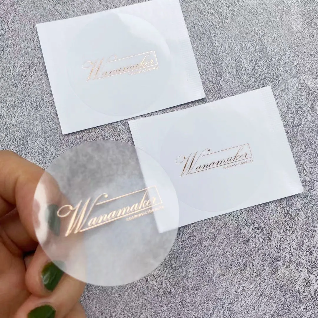 China Factory WholeSale Waterproof Custom Label Special Shape Black Rose Gold Logo Adhesive Stickers