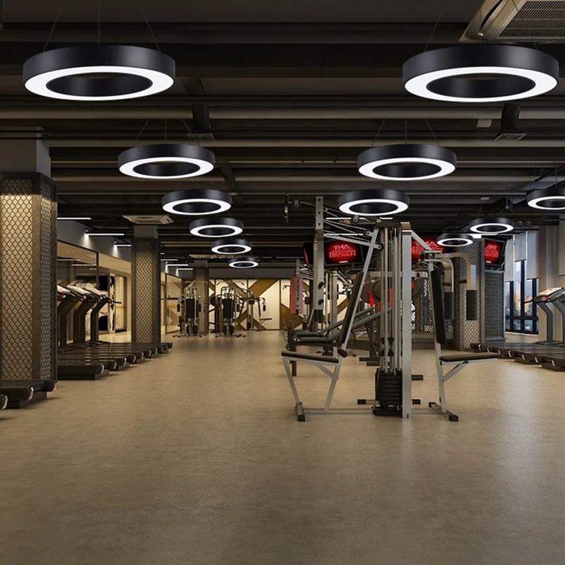 3 Ring Pendant Light Wholesale Modern Led Circular Chandelier Lighting 2-Ring For Classy Hotel Hall