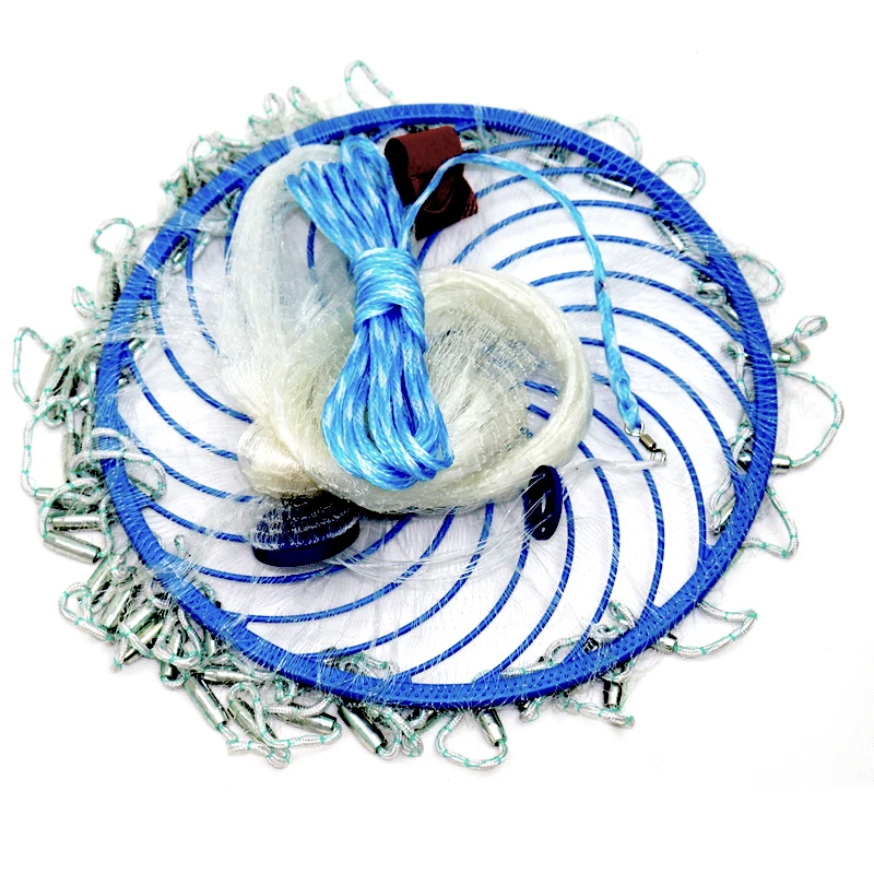 Tarrafa De Pesca 4-14ft Frisbee Fishing Net Easy Throw Cast Net Nylon  Monofilament Hand Cast Net