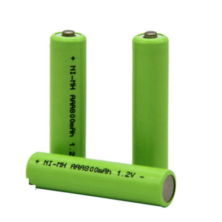 Eco friendly hot sell AAA 1.2V 800mAh cylindrical Ni-MH rechargeable battery for solar light